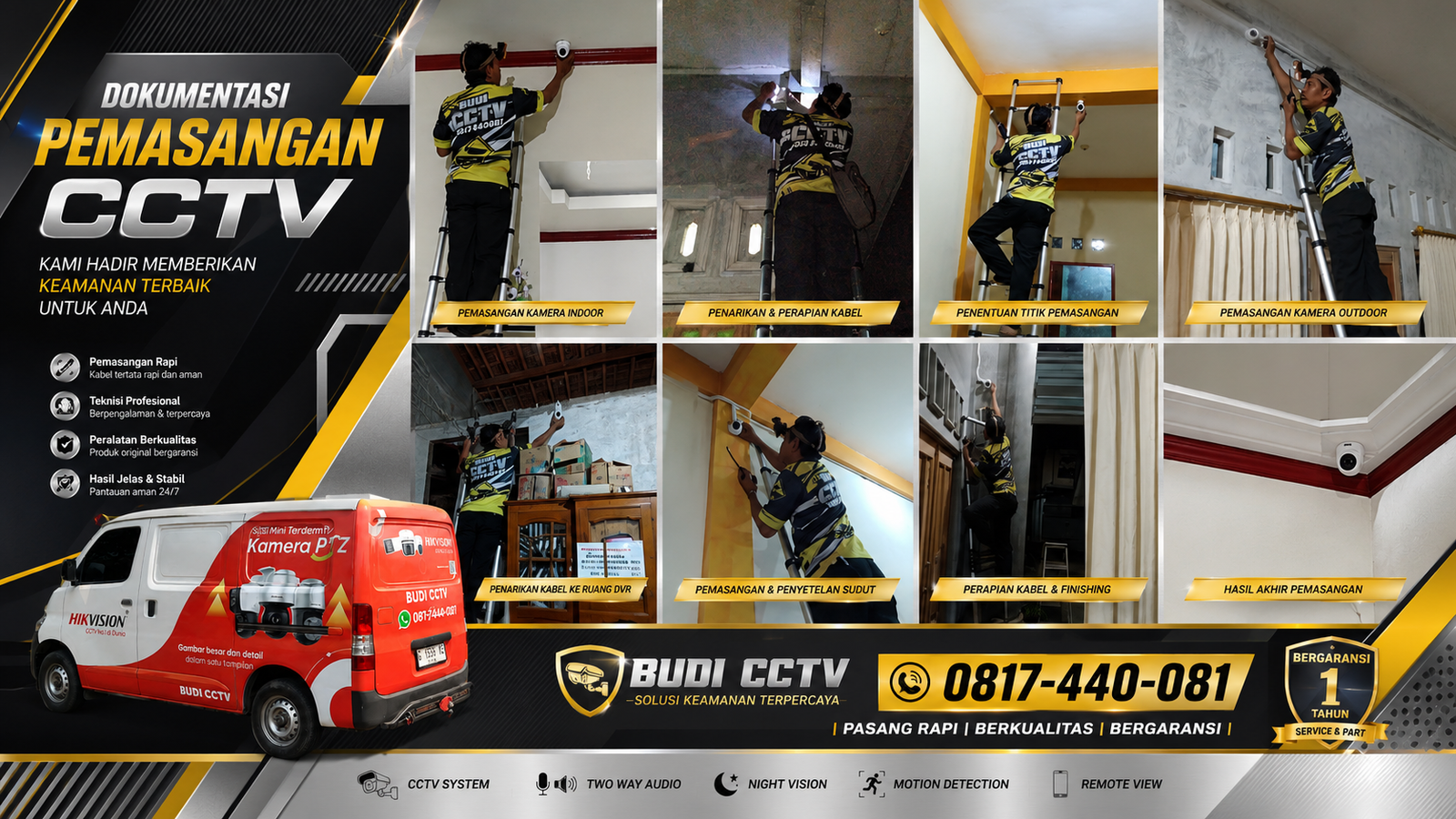 Pemasangan CCTV Hikvision di Rumah Warga Brebes, Garansi Resmi