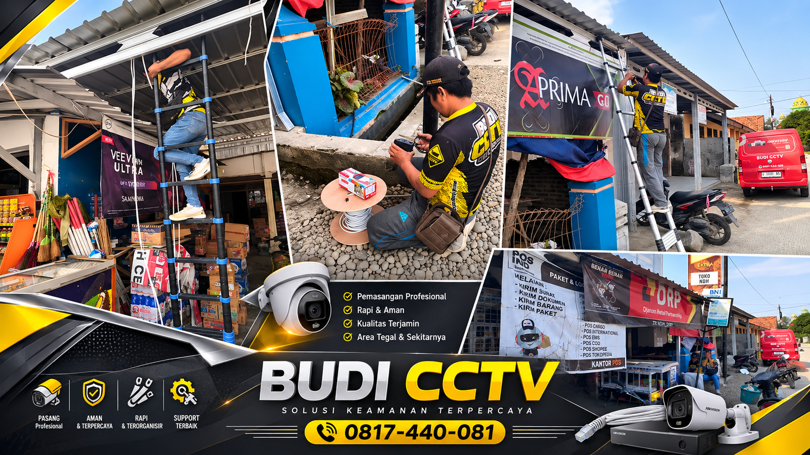 Pemasangan CCTV Hikvision di Toko Sembako di Brebes, Bergaransi Resmi