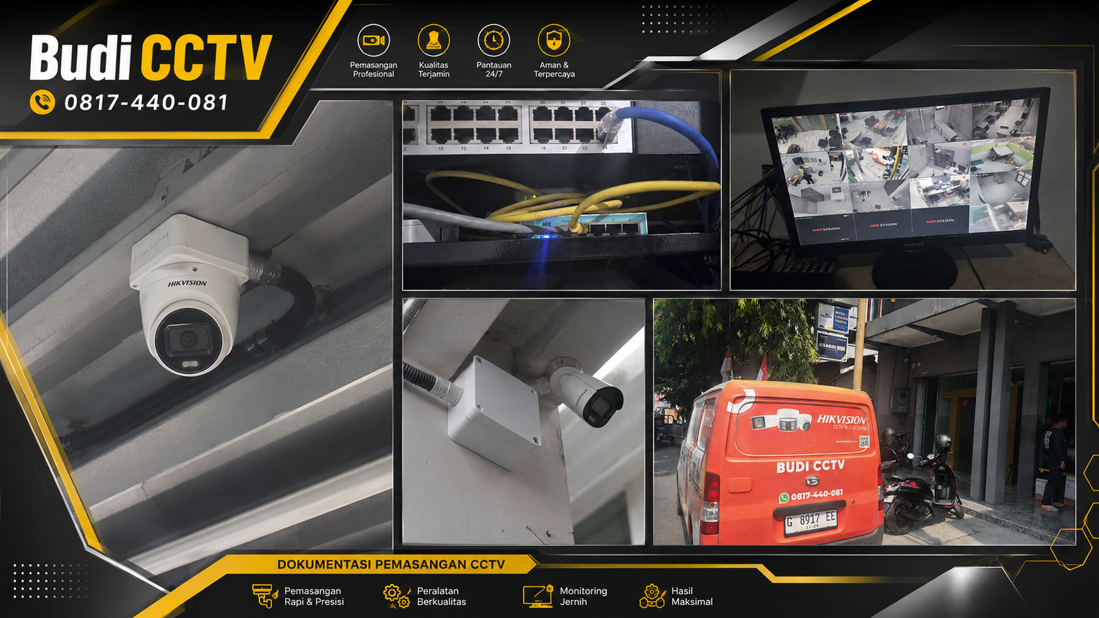 Instalasi CCTV Hikvision IP Camera di Kantor Bank Brebes, Solusi Kendala Akses Smartphone