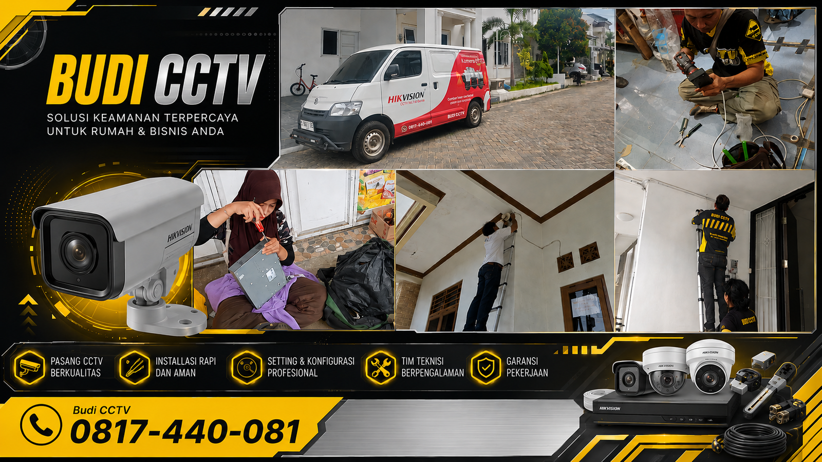 Instalasi CCTV Hikvision di Salah Satu Rumah Brebes, Proses Profesional Menyeluruh