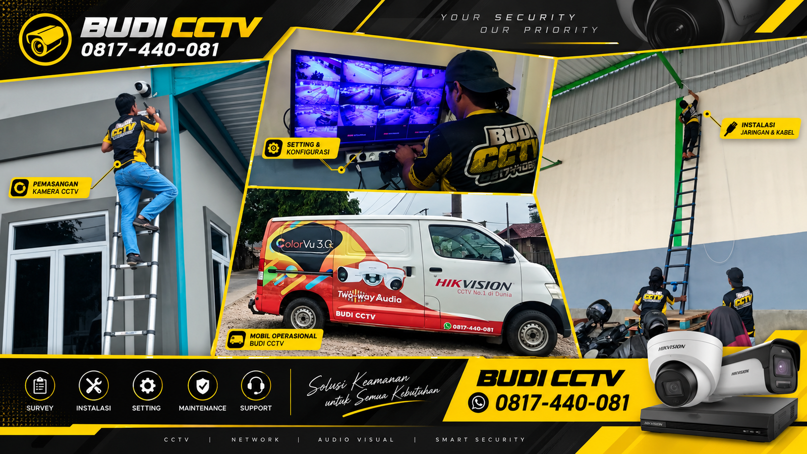 Instalasi CCTV Hikvision di Pabrik Brebes, Standar Kerapian Terjaga