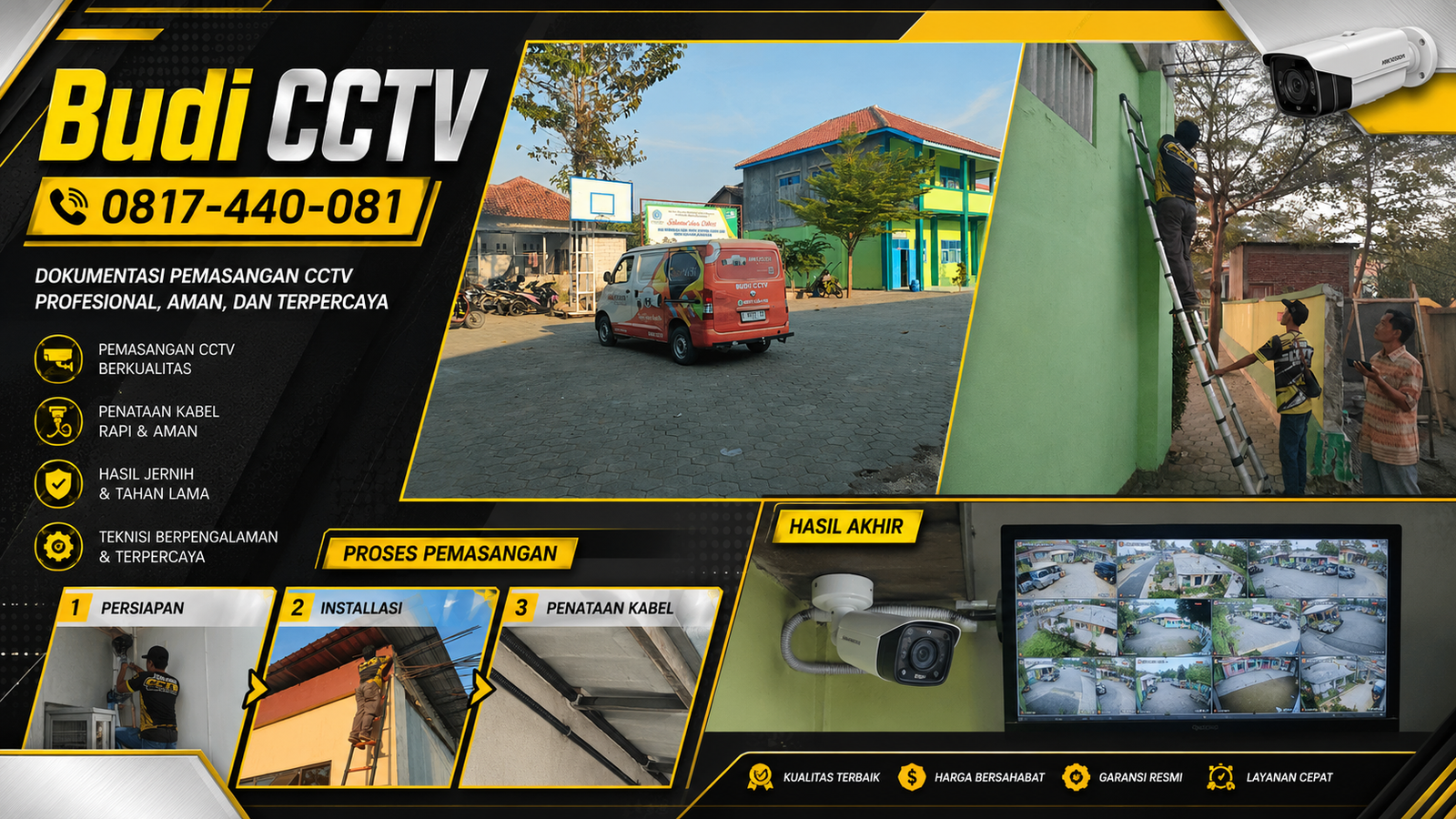 Instalasi CCTV HiLook di SMK Madani Brebes